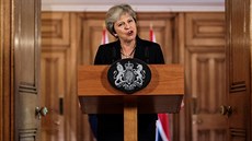 Britská premiérka Theresa Mayová reaguje na výsledky summitu v Salcburku (21....