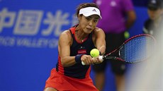 ínská tenistka Wang chiang ve tvrtfinále domácího turnaje ve Wu-chanu.