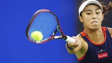 ínská tenistka Wang chiang ve tvrtfinále domácího turnaje ve Wu-chanu.