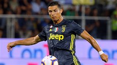 Cristiano Ronaldo z Juventusu během zápasu s Frosinone.