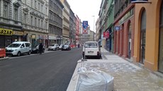 Husitská ulice po rekonstrukci.