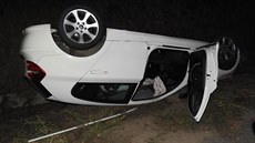 �idi� havarovaného auta kontroloval telefon a je�t� nadýchal p�es dv� promile...