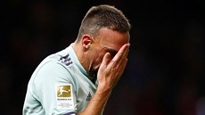 Franck Ribery z Bayernu Mnichov bhem zápasu s Herthou Berlín