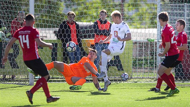 Momentka z utkn Chrudim - Hradec Krlov (v blm).