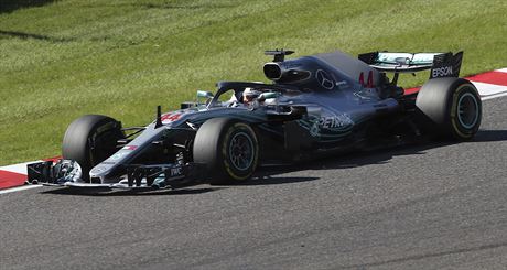 Lewis Hamilton ve Velké cen Japonska formule 1.