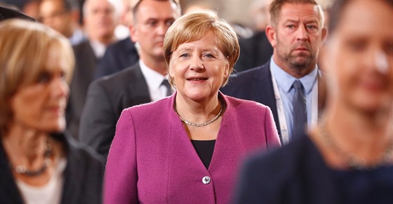 Angela Merkelová bhem Dne nmecké jednoty v Berlín (3. íjna 2018)