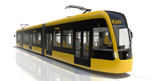Vizualizace nových tramvají pro Plze.