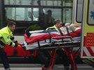 Pi sráce praských autobus v Kamýku se zranilo est lidí (9.10.2018)
