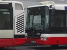 Pi sráce praských autobus v Kamýku se zranilo est lidí (9.10.2018)