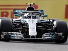 Valtteri Bottas Max pi kvalifikaci na Velkou cenu Japonska formule 1.