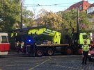 Nehoda dvou tramvaj� na Karlov� n�m�st�.(4.10.2018)