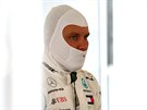 Valtteri Bottas ze stáje Mercedes po tréninku na VC Japonska