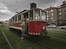 Historickou tramvaj Ringoffer z roku 1929 eká renovace. (3. 10. 2018)
