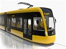 Vizualizace nových tramvají pro Plzeň.