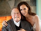 George Bush starí a jeho vnuka Barbara Pierce Bushová v den její svatby...