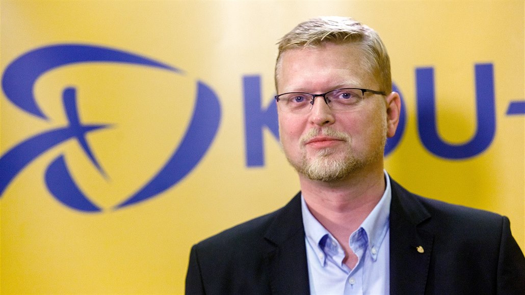 Pavel B�lobrádek v pra�ském volebním �tábu KDU-�SL. (6. �íjna 2018)