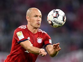 Arjen Robben z Bayernu Mnichov bhem utkn s Mnchengladbachem.