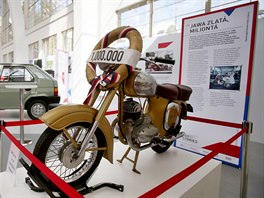 Miliontý motocykl Jawa ČZ 175, vyrobený v roce 1957 ve Strakonicích, dostal...