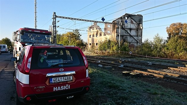 Budova u svitavskho ndra nsledujc rno po poru. (1.10.2018)