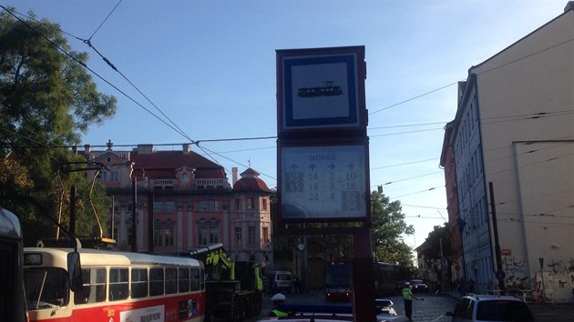 Nehoda dvou tramvaj na Karlov nmst.(4.10.2018)