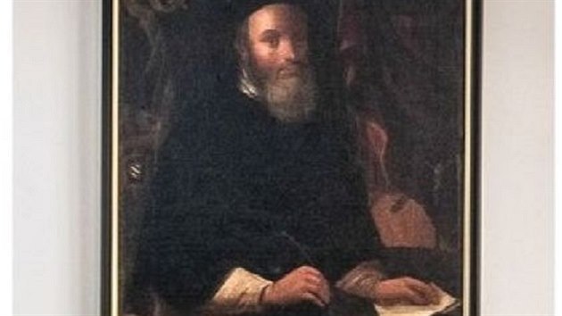 Ukraden portrt praskho arcibiskupa F. F. Khnburga.