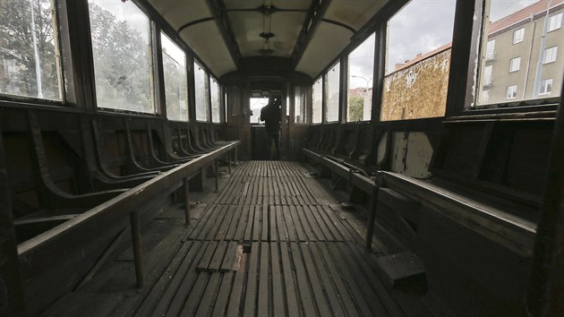 Interir historick tramvaje Ringoffer z roku 1929. (3. 10. 2018)