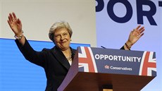 Britská premiérka Theresa Mayová má projev na sjezdu konzervativc. (3. íjna...