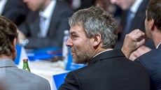 Podnikatel Petr Kellner na ekonomickém fóru na ofín, kam zavítal i prezident...
