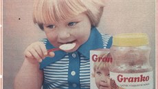 Hol�i�ka z Granka je Veronika Fojt�. Na fotce jsou jí dva roky.