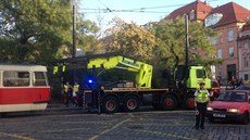 Nehoda dvou tramvají na Karlov námstí.(4.10.2018)