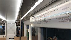 Interiér nové tramvaje koda ForCity Smart.