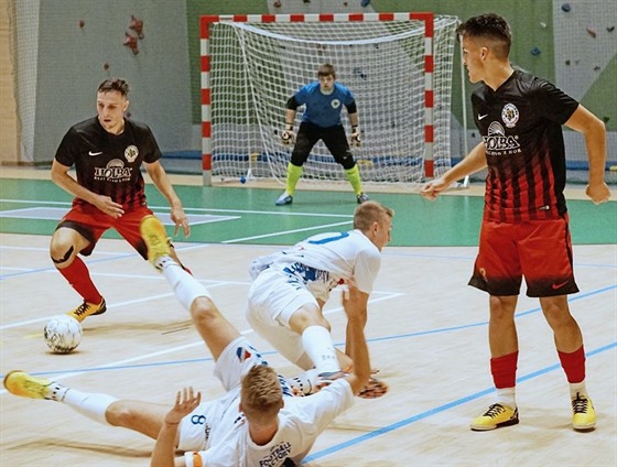 Jesenití futsalisté v utkání s Baníkem Ostrava.