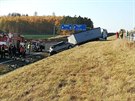 Nehoda se stala na typroud silnici za Pskem smrem na Prahu.