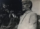 trnáctimetrovou sochu T. G. Masaryka u Kuntátu vytvoili Frantiek Burian se...