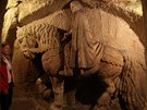 Socha svatého Václava na koni v jeskyni v Rudce, kterou vytvoil Stanislav...