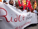 Obyvatelé italského msta Riace demonstrovali na podporu starosty msta...