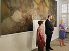 V mosteckém oblastním muzeu byl odhalen obraz Alfonse Muchy s názvem Alegorie...