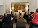 V mosteckém oblastním muzeu byl odhalen obraz Alfonse Muchy s názvem Alegorie...