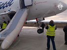 Letadlo na Sibii peletlo pi pistávání ranvej