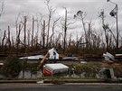 Msto Panama City na Florid zasáhl hurikán Michael a zanechal po sob spou....