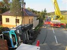 Nehoda domíchávae v obci Bezvky na Zlínsku.