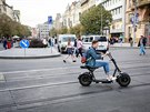 Praha, 12.10.2018 E-scooter (e-kolobka) v Praze