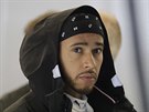Lewis Hamilton z Mercedesu, zasmuilý bhem trénink na Velkou cenu USA