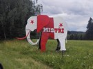 Slon v barvch mistrovsk Slavie