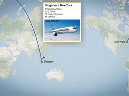 NEJDELÍ LETY: Singapur - New York