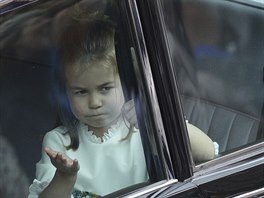 Princezna Charlotte na svatbě princezny Eugenie a Jacka Brooksbanka (Windsor,...