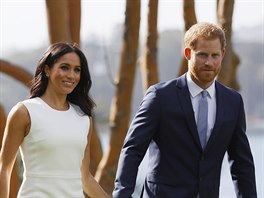 Vvodkyn Meghan a princ Harry na nvtv Austrlie (Sydney, 16. jna 2018)