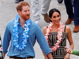 Princ Harry a vévodkyn Meghan na Bondi Beach (Sydney, 19. íjna 2018)