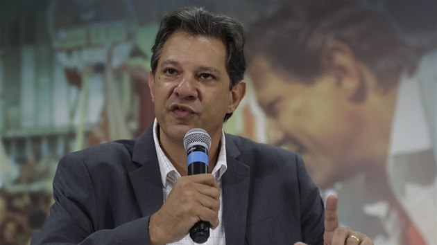 Levicov kandidt ve volbch brazilskho prezidenta Fernando Haddad (18. jna 2018)(