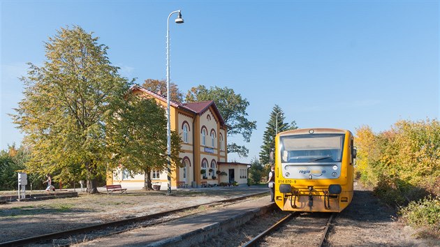 Vlakov ndra v Blevedlch na eskolipsku (na snmku z 11. jna 2018)